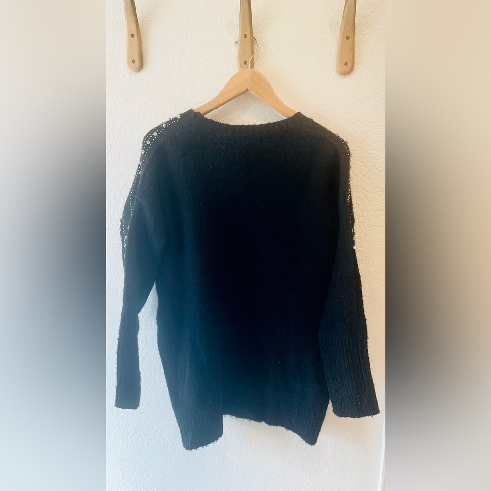BB Dakota Drip Too Hard Sweater in Black, Size XS - Picture 3 of 4
